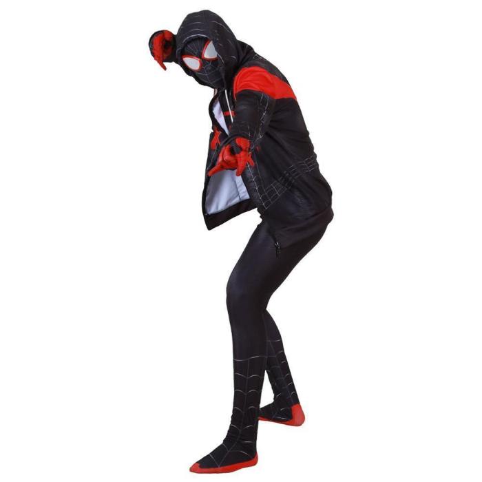 Kids Miles Morales Spider-Gwen Hoodie 3D Printed Sweatshirts Cosplay Costume
