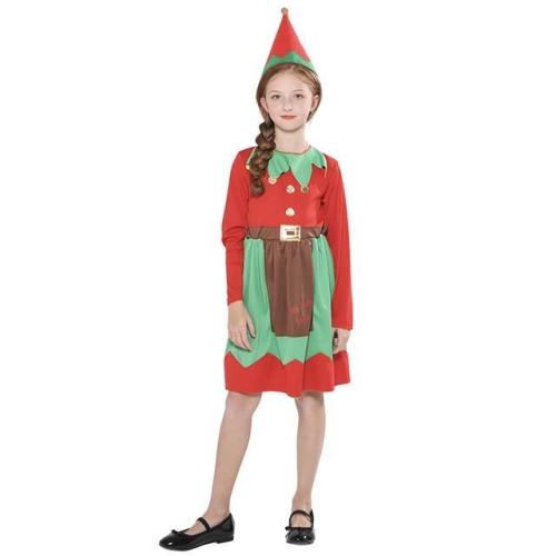 Christmas Elf Cosplay Kids Santa Claus Costume Adult Family Matching Clothes New Year Carnival Group Fancy Dress
