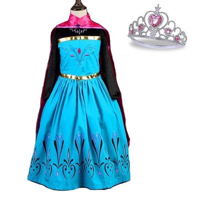 Baby Girls Frozen 2 Anna Elsa Christmas Cosplay Costumes Summer Dress