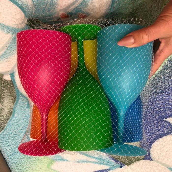 6Pcs Colorful Frosted Plastic Party Glasses