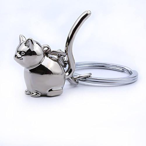 Sterling Silver Lucky Cat Keychain