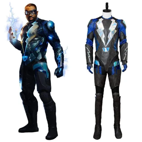 Black Lightning Jefferson Pierce Outfit Cosplay Costume