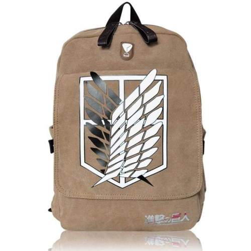 Anime Comics Attack On Titan Canvas Backpack