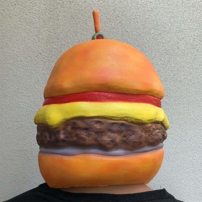 Fortnite Durr Burger Hamburger Mask Halloween Cosplay Props