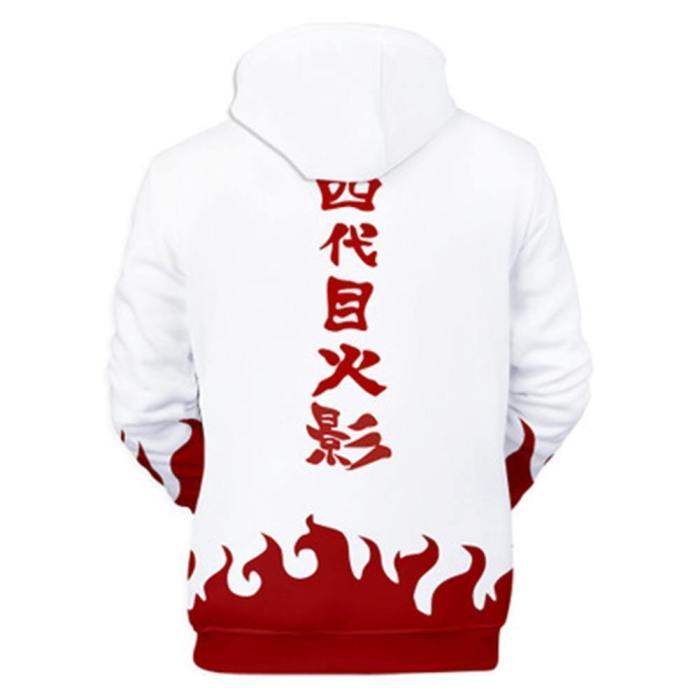 Unisex Fourth Hokage Yondaime Hokage Hoodies Naruto Pullover 3D Print Jacket Sweatshirt