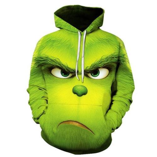 Christmas Gift Grinch 3D Hoodies Shrek Shirt Funny Hoodie Streetwear Grinch Suit Costume For Adults And Kids