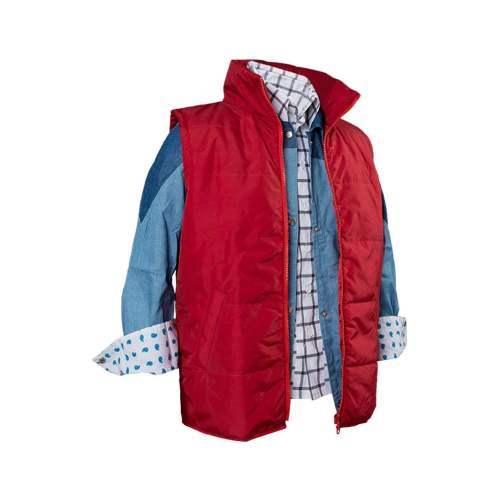 Back To The Future Cosplay Costume Marty Mcfly  Red Waistcoat