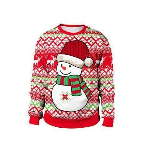 Ugly Christmas Sweater For Gift Santa Elf Funny Pullover Womens Mens Jerseys And Sweaters Tops Autumn Winter Clothing