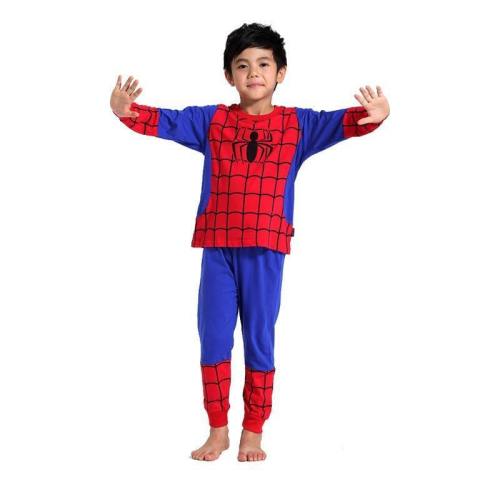 Kids Boy Cotton Sleepwear Spider Man Pajamas Birthday Clothing Costume