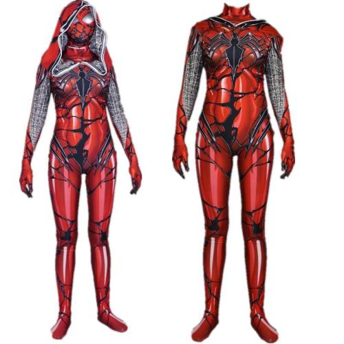 Red Carnage Venom Spider Scarlet Blood Gwen Stacy Cosplay Costume Suit