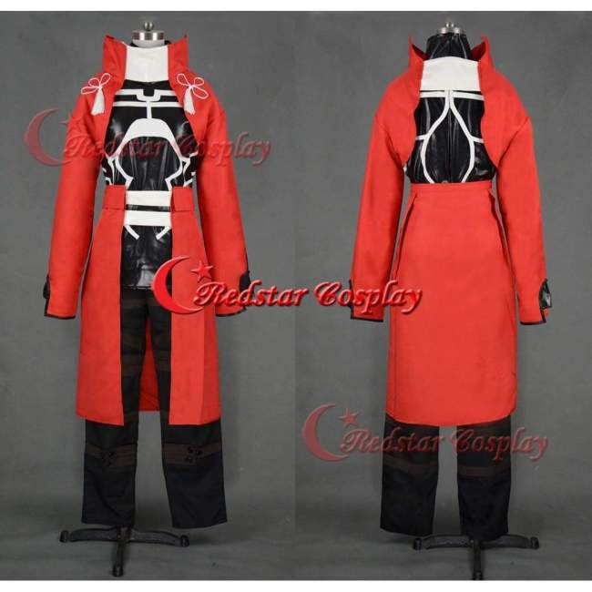 Fate Stay Night Emiya Archer Cosplay Costume Red Uniform