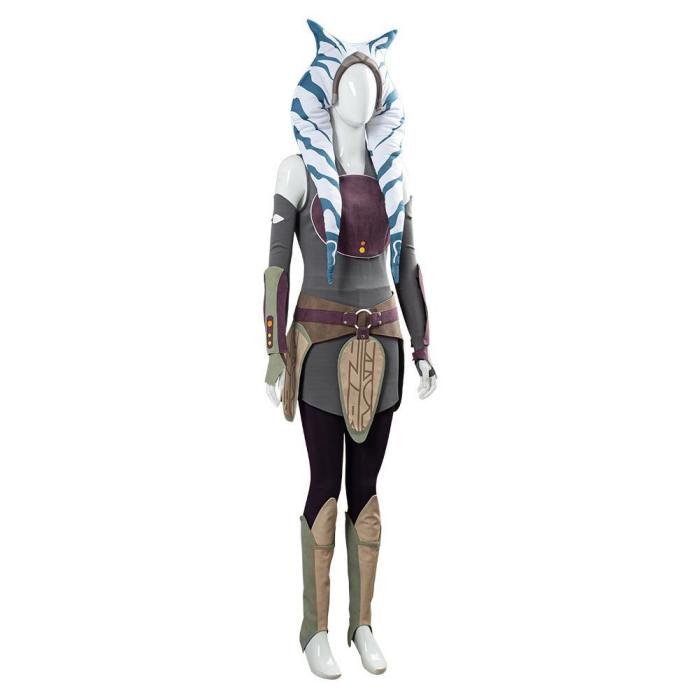 Star Wars Rebels Ahsoka Tano Women Dress Outfit Halloween Carnival Costume Cosplay Costume
