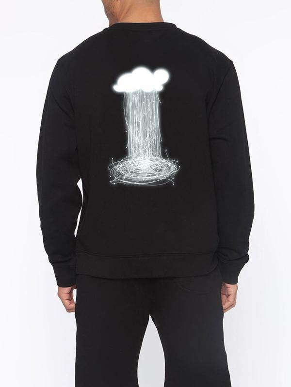 Men Women Clouds Rain Oversized Sweatshirt