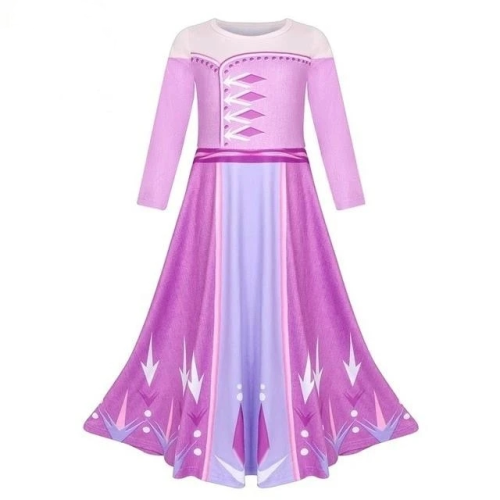 Girl Christmas Anna Elsa Princess Cosplay Costume Birthday Party Dress