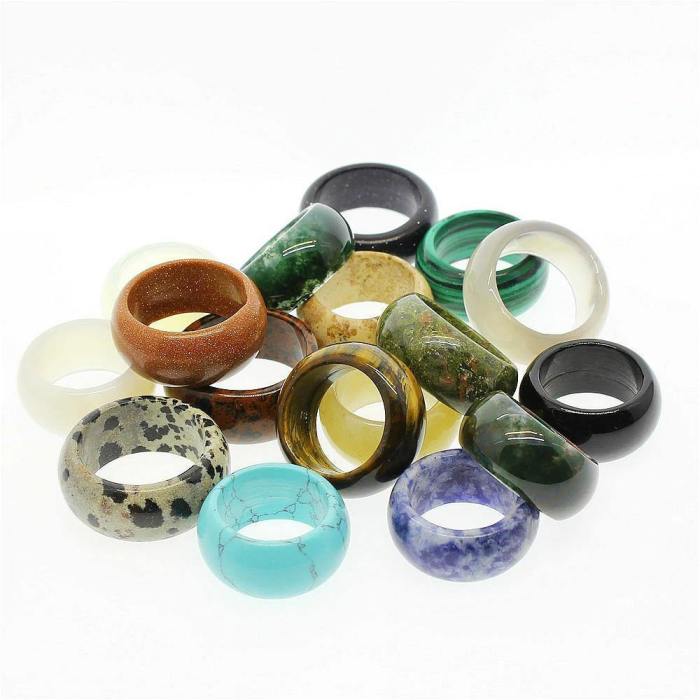 Multi-Color Crystal Marble Mood Rings