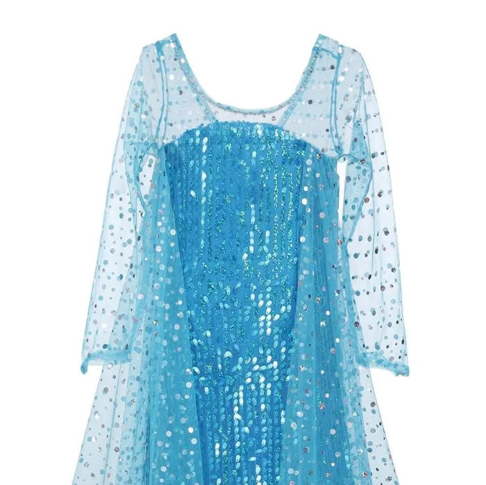 Girls Kids Frozen Snow Queen 2 Princess Elsa Dress Halloween Costumes