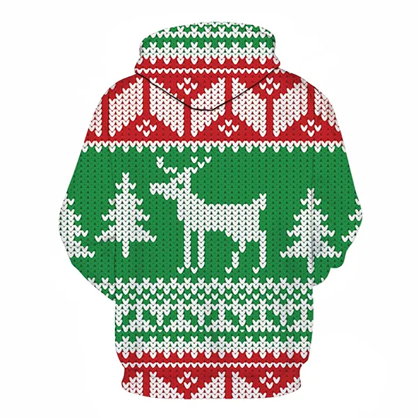 Christmas Reindeer Hoodie - Sweatshirt, Hoodie, Pullover