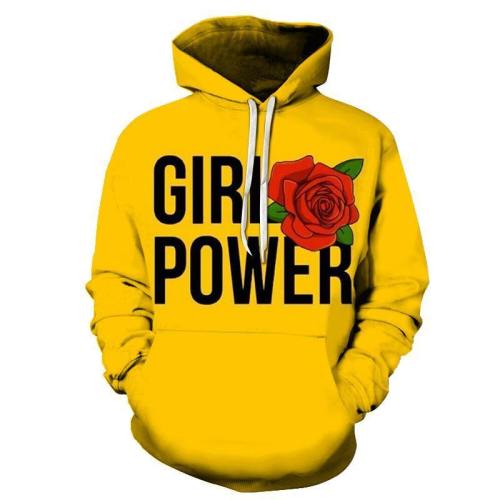 Red Rose Girl Power 3D - Sweatshirt, Hoodie, Pullover