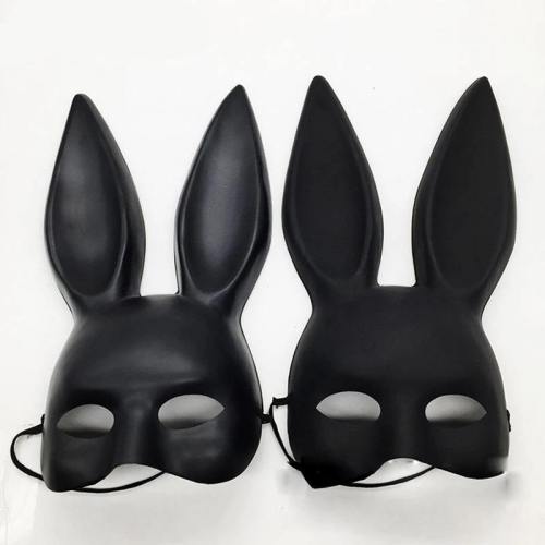 Girls Rabbit Ears Mask Cute Bunny Long Ears Bondage Mask Halloween Decorations