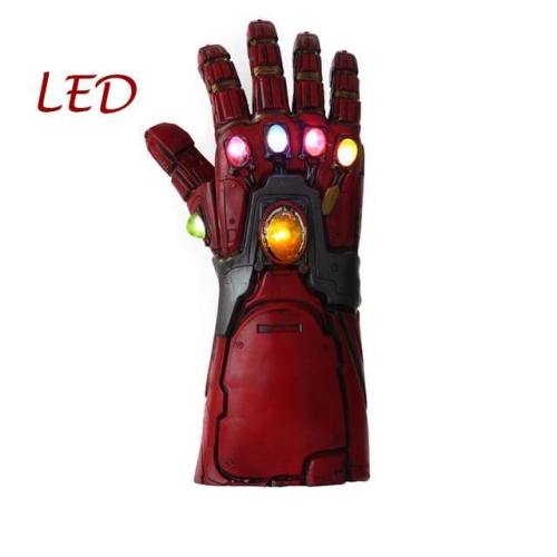 Avengers 4 Iron Man Superhero Infinity Gauntlet Latex Led Glove Costume