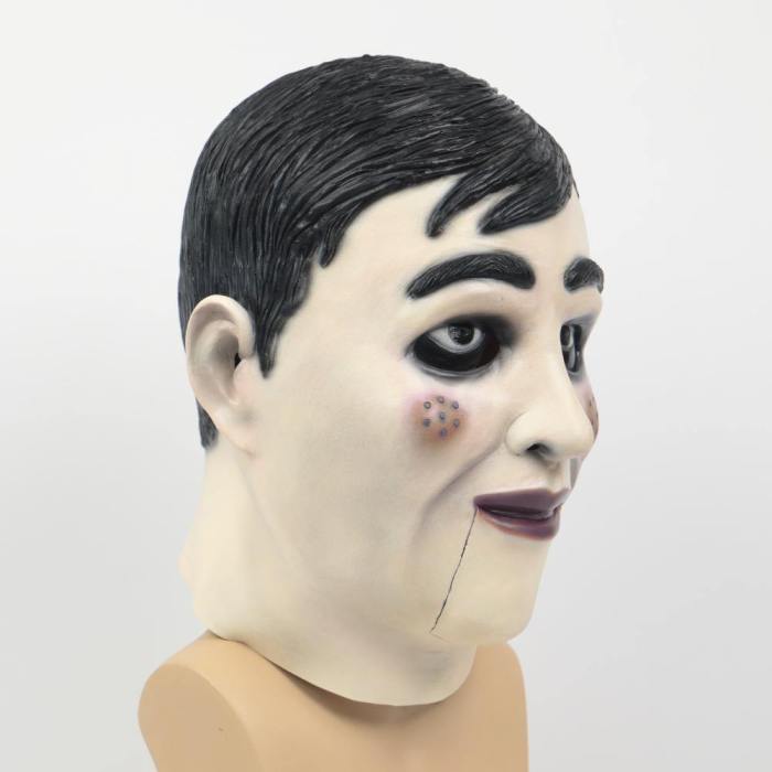 Cosplay Gunz For Hair Mask Latex Dead Slience Billy Puppet Doll Killer Face Masks Halloween Masquerade Costume Helmet Prop