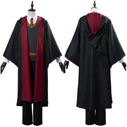Harry Potter School Uniform  Gryffindor Robe Cloak Outfit Halloween Carnival Costume Cosplay Costume