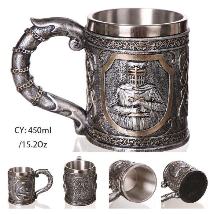 Vintage Viking, Dragons, And Skull Beer Mugs