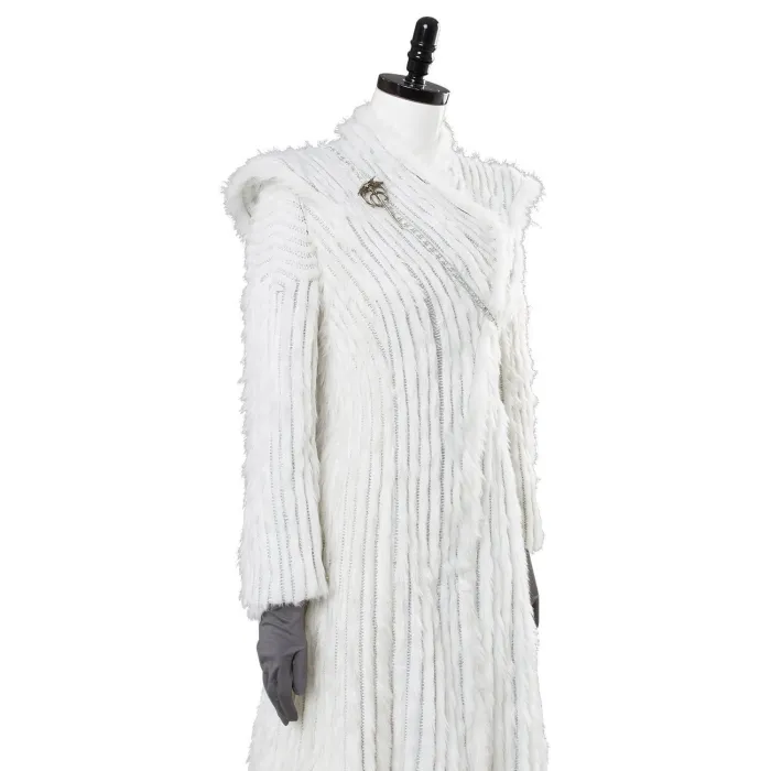 Game Of Thrones Daenerys Targaryen Winter Outfit Season 7 E6 Dragonstone Snow Dress