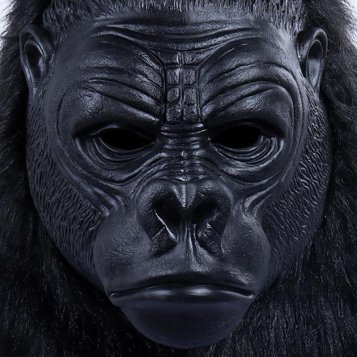 Chimpanzee Gorilla Black Latex Masks Orangutan Novelty Halloween Props