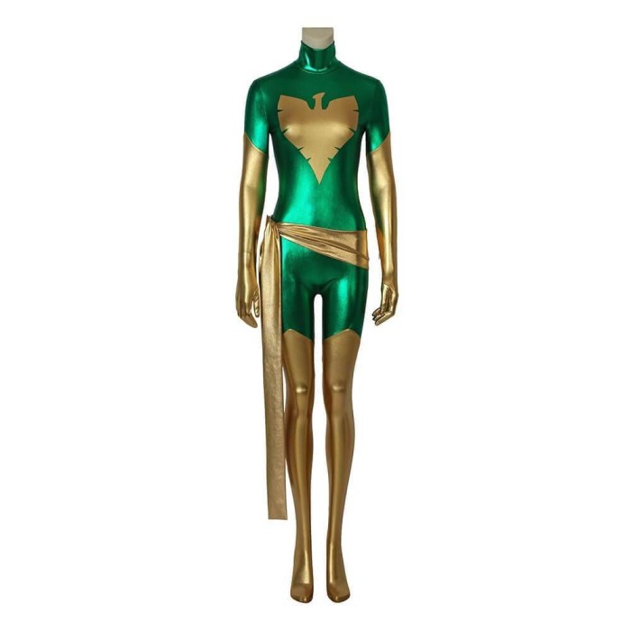 X-Men Phoenix Jumpsuit Costume Cosplay Halloween Suit For Women Custom Made