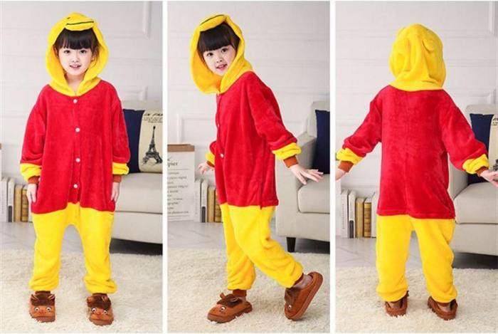 Child Romper Winnie The Pooh Costume For Kids Onesie Pajamas For Girls Boys