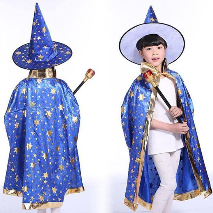 Wizard Capes With Hat For Kids Birthday Party Halloween Costumes - Birthday Party Supplies - Party Favor