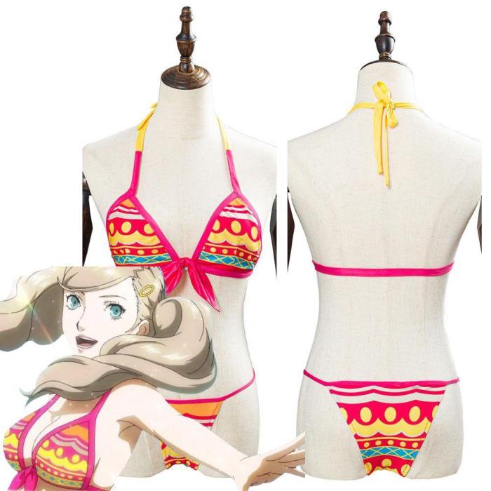 Game Persona 5 Scramble: The Phantom Strikers Anne Takamaki Women Bikini Clothing Swimwear Outfit Cosplay Costume