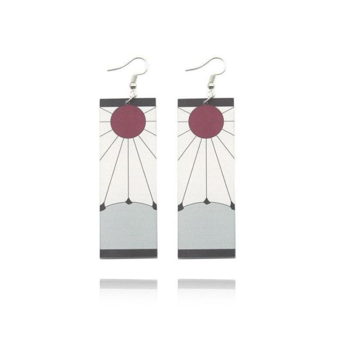 Demon Slayer Kimetsu No Yaiba Kamado Tanjirou Nezuko Earring Cosplay