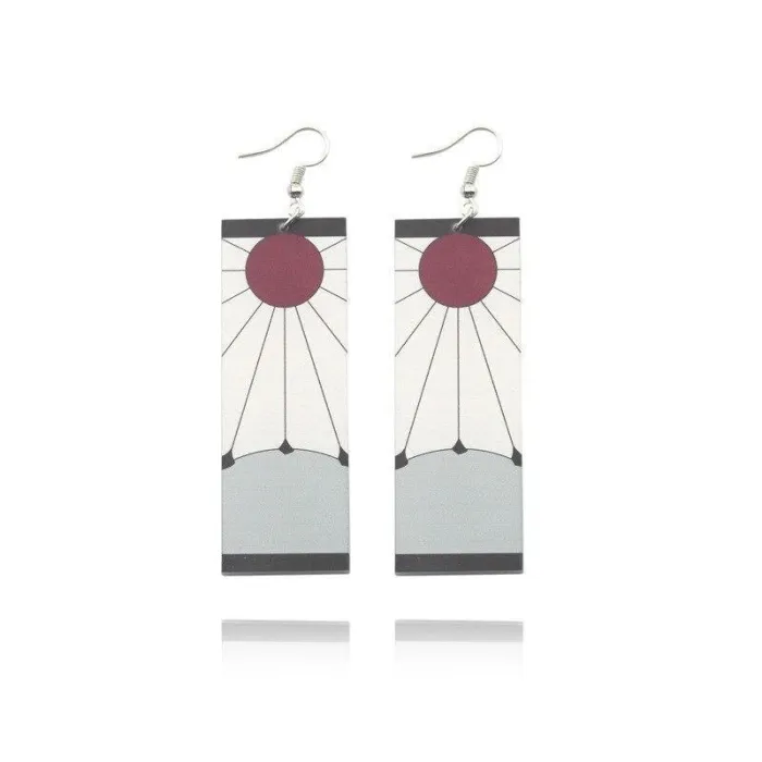 Demon Slayer Kimetsu No Yaiba Kamado Tanjirou Nezuko Earring Cosplay