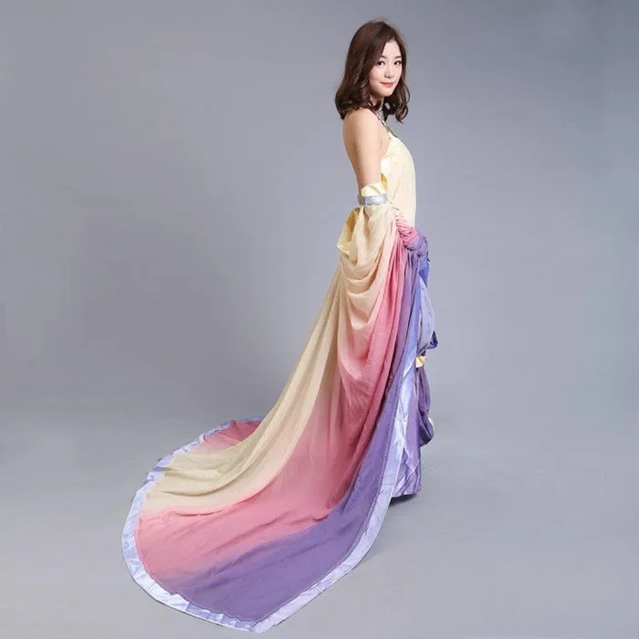 Stars Wars Padme Naberrie Amidala Cosplay Costume Fancy Backless Evening Dress