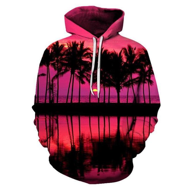 Beautiful Sunset At Hawaii Beach 3D - Sweatshirt, Hoodie, Pullover