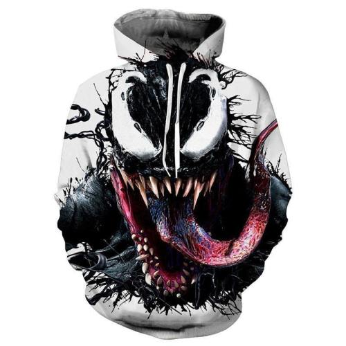 Spider Venom Adult Spiderman Sweatshirts Hoodie Hip Hop Pullover Tops