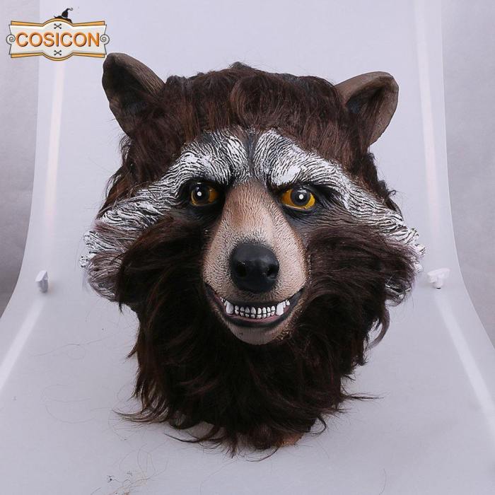 Guardians Of The Galaxy 2  Rocket Raccoon Cosplay Mask  Halloween Party Helmet