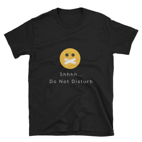  Shhhh.. Do Not Disturb  Short-Sleeve Unisex T-Shirt (Black/Navy)