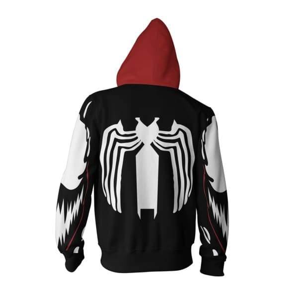 Spider-Man Hoodie - Venom Zip Up Hoodie
