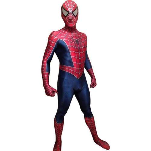 Raimi Spider-Man Peter Parker Jumpsuit Bodysuit Superhero Cosplay Costume Males Females