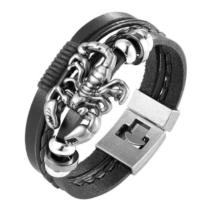 Men'S Scorpion Multi-Layer Bracelet Collection
