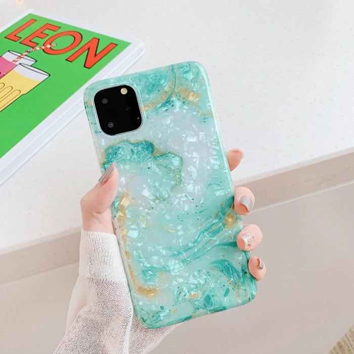 Glossy Marble Waves Phone Case
