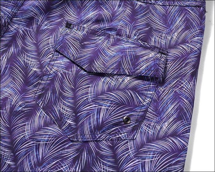 Men'S Beach Board Shorts Purple Pattern Swimming Pants
