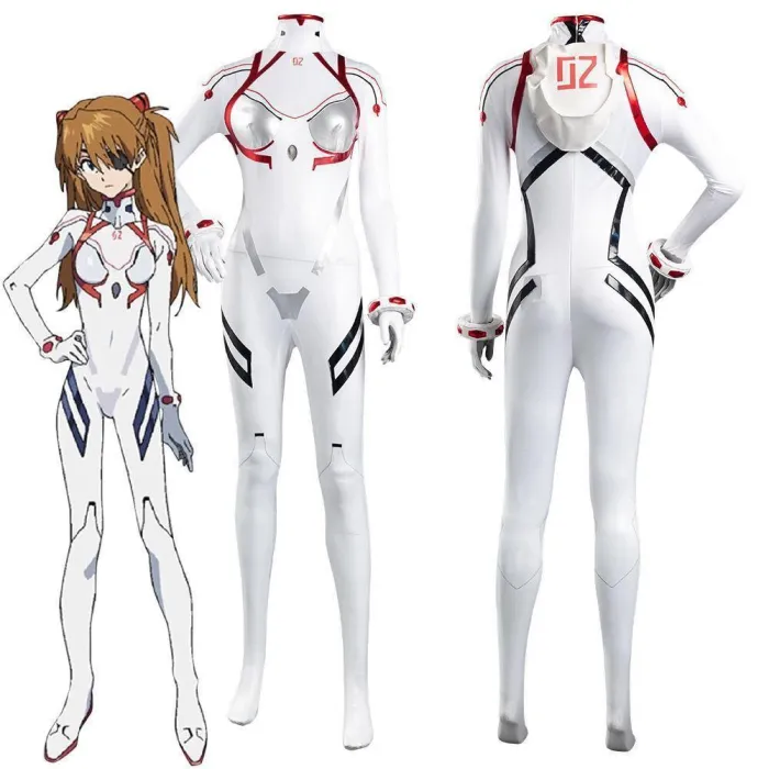Neon Genesis Evangelion Eva Asuka Langley Soryu Women Jumpsuit Outfits Halloween Carnival Suit Cosplay Costume