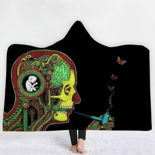 Creative And Colorful Art Hooded Blanket