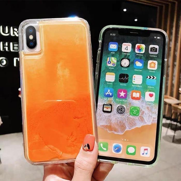 New Gradient Neon Liquid Quicksand Phone Case
