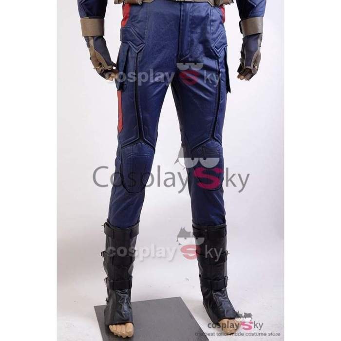Captain America: Civil War Steve Rogers Cosplay Costume+Mask+Shoes