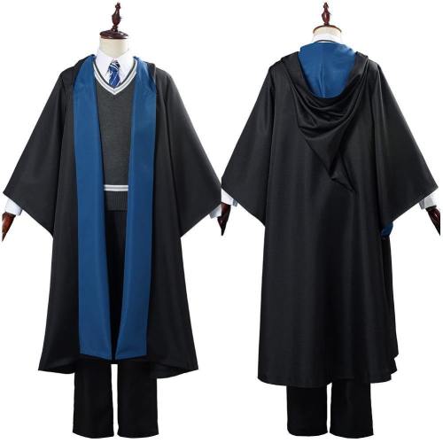 Harry Potter School Uniform Ravenclaw Robe Cloak Outfit Halloween Carnival Costumes For Men Cosplay Costume